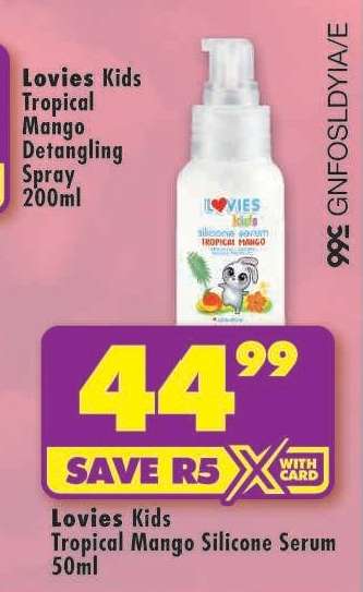 Lovies Kids Tropical Mango Silicone Serum 50ml