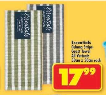 Essentials Cubana Stripe Guest Towel