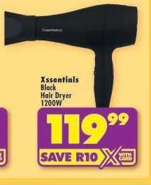 Xssentials Black Hair Dryer 1200W