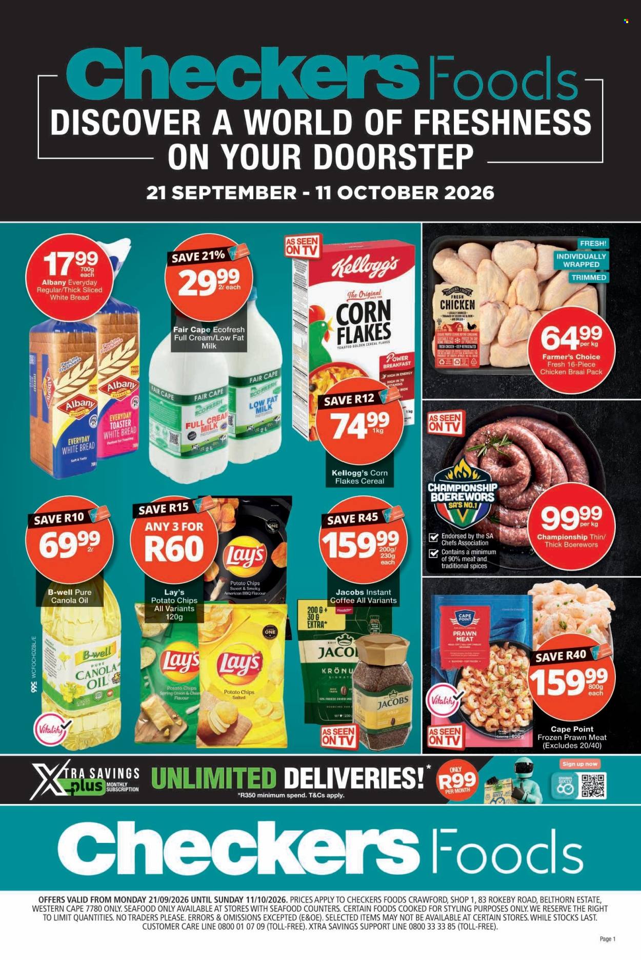 Checkers specials - 21/09/2026 - 11/10/2026. Page 1