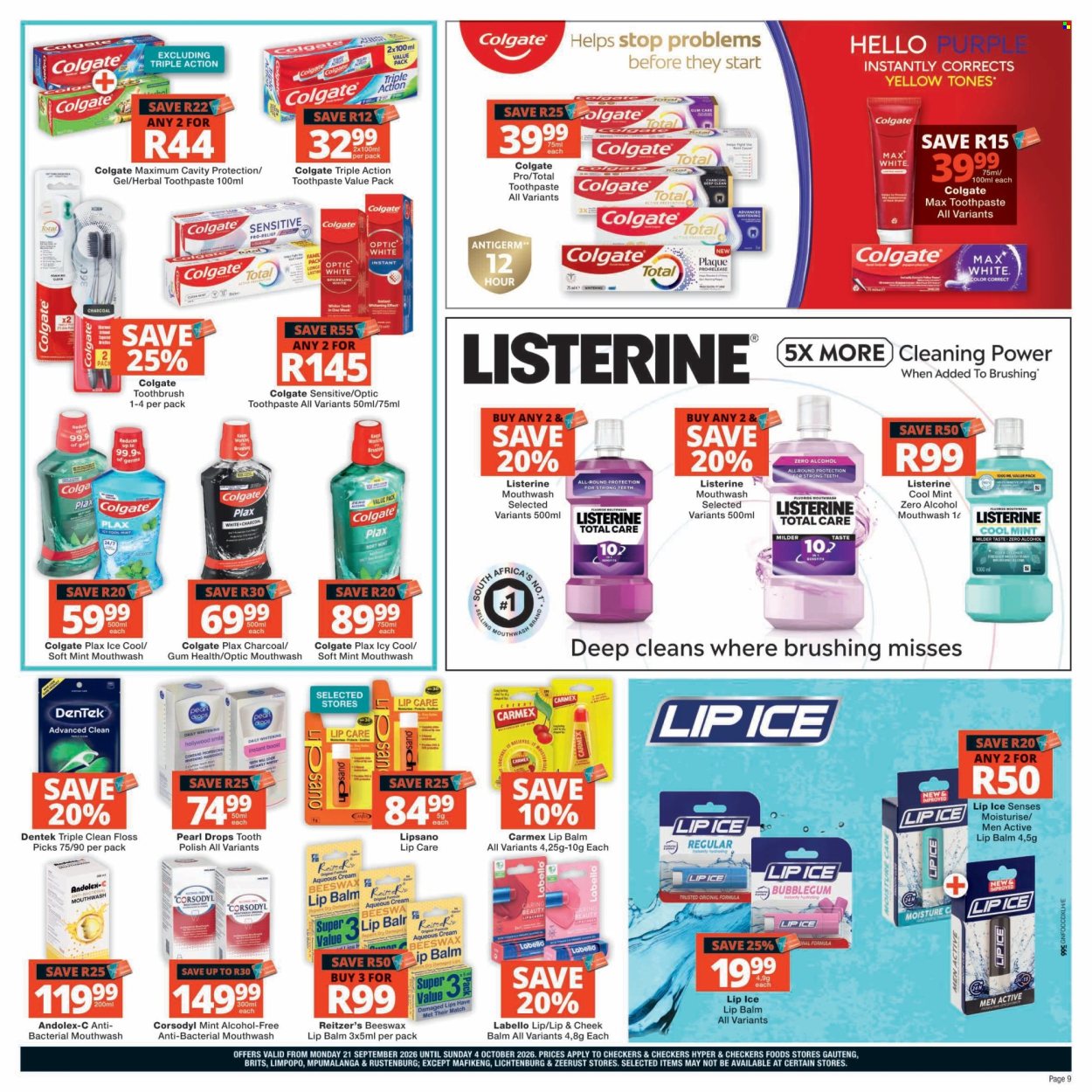 Checkers specials - 21/09/2026 - 04/10/2026. Page 9