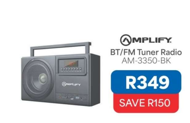 Amplify BT/FM Tuner Radio AM-3350-BK