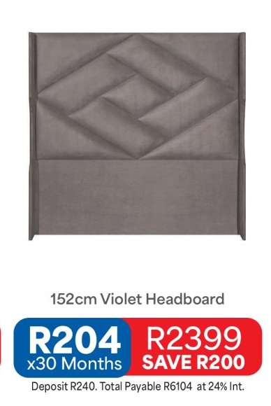 152cm Violet Headboard