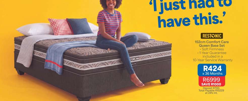 Restonic 152cm Comfort Care Queen Base Set
