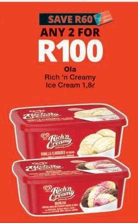 OLA Rich 'n Creamy Ice Cream
