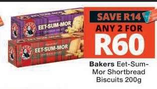 BAKERS EET-SUM-MOR SHORTBREAD BISCUITS 200g