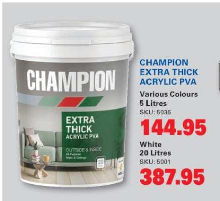 CHAMPION EXTRA THICK ACRYLIC PVA