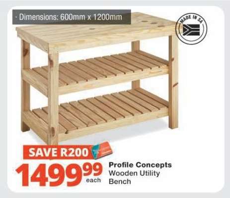 Profile Concepts Wooden Utility Bench