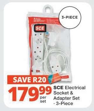 SCE Electrical Socket & Adapter Set