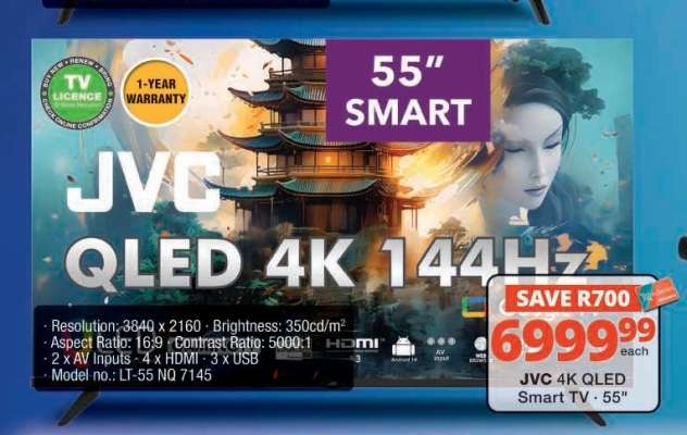 JVC 4K QLED Smart TV - 55"