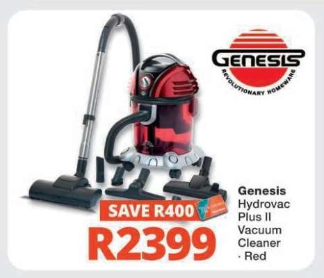 Genesis Hydrovac Plus II Vacuum Cleaner - Red
