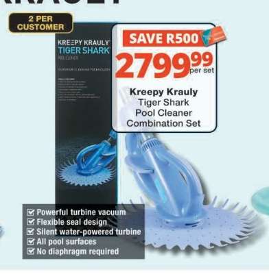 Kreepy Krauly Tiger Shark Pool Cleaner Combination Set