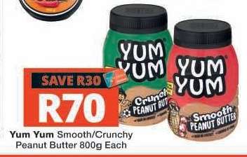 Yum Yum Smooth/Crunchy Peanut Butter