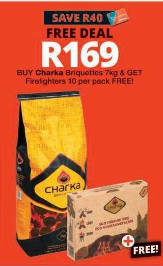Charka Briquettes 7kg & Firelighters
