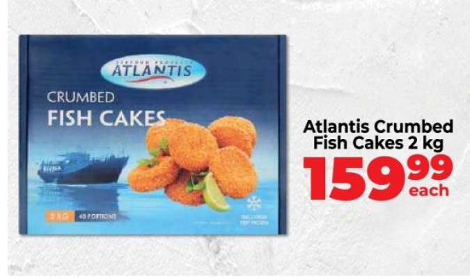 Atlantis Crumbed Fish Cakes 2 kg
