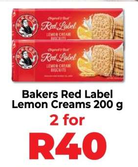 Bakers Red Label Lemon Creams 200 g