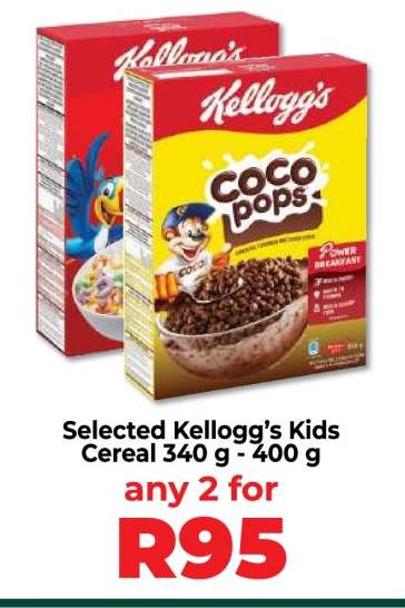 Selected Kellogg’s Kids Cereal