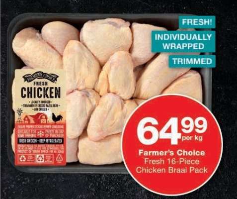 Farmer's Choice Fresh 16-Piece Chicken Braai Pack