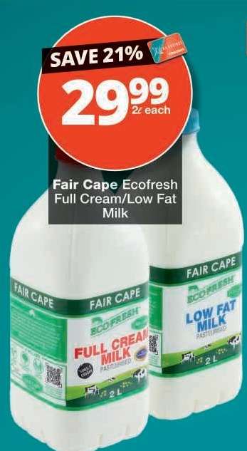 Fair Cape Ecofresh Full Cream/Low Fat Milk