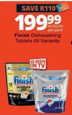 Finish Dishwashing Tablets All Variants