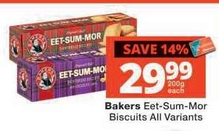 Bakers Eet-Sum-Mor Biscuits All Variants