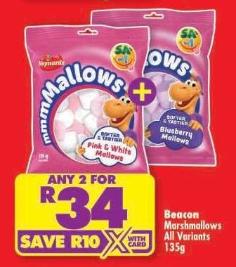 BEACON MARSHMALLOWS all variants 135g