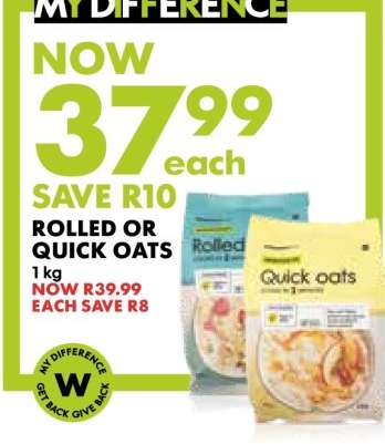 Rolled or Quick Oats