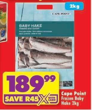 CAPE POINT FROZEN BABY HAKE 2kg