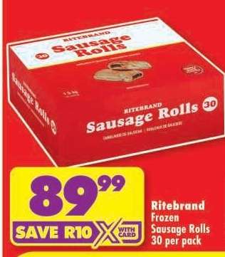 RITEBRAND FROZEN SAUSAGE ROLLS