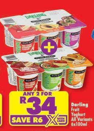 Darling Fruit Yoghurt All Variants 6x100ml