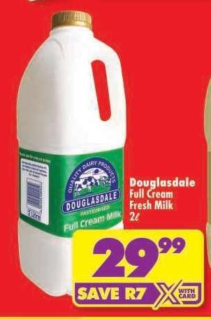 DOUGLASDALE FULL CREAM FRESH MILK 2ℓ