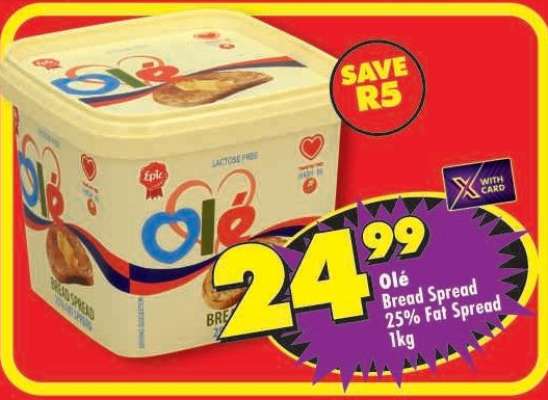 Ole Bread Spread 25% Fat Spread 1kg