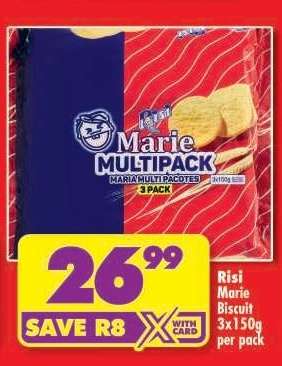 Risi Marie Biscuit 3x150g per pack