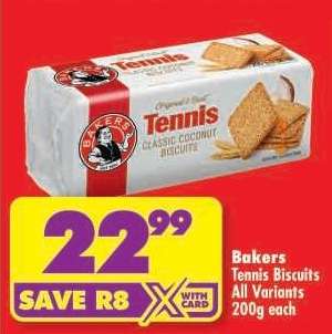 BAKERS TENNIS BISCUITS all variants 200g each