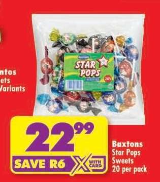 BAXTONS STAR POPS SWEETS