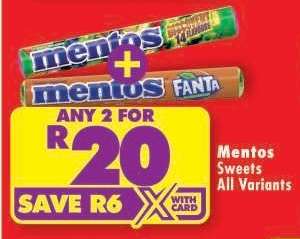 MENTOS SWEETS all variants