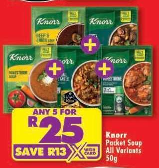 KNORR PACKET SOUP all variants 50g