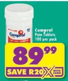 Compral Pain Tablets 100 per pack