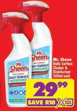 Mr. Sheen Daily Surface Cleaner & Disinfectant 500ml each