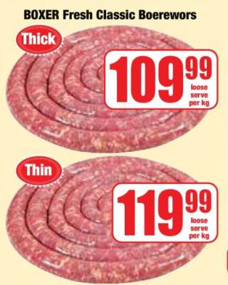 BOXER Fresh Classic Boerewors Thin