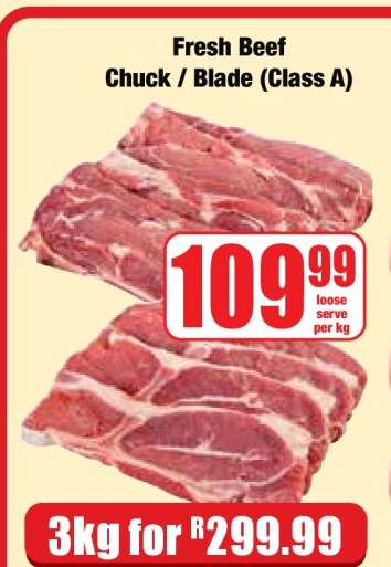 Fresh Beef Chuck / Blade (Class A)