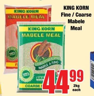 KING KORN Fine / Coarse Mabele Meal