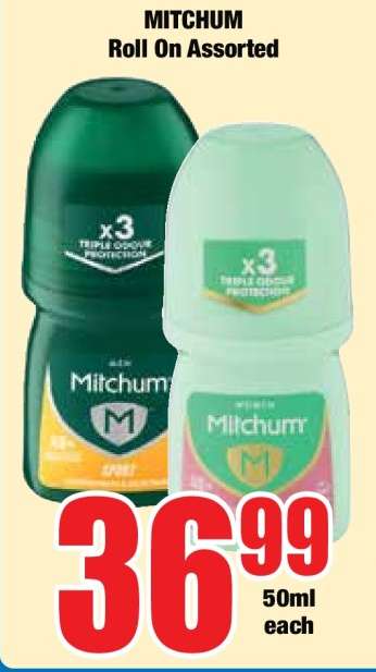 Mitchum Roll On Assorted