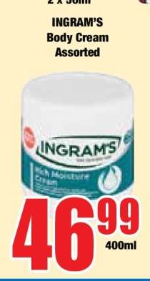 INGRAM’S Body Cream Assorted