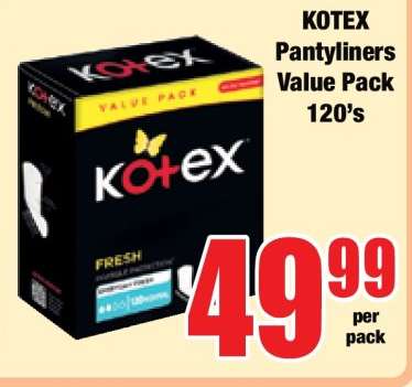 KOTEX Pantyliners Value Pack 120's