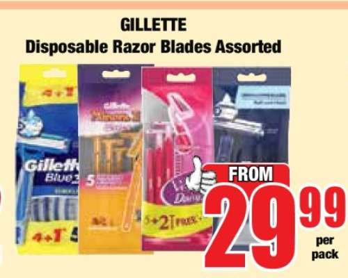 GILLETTE Disposable Razor Blades Assorted