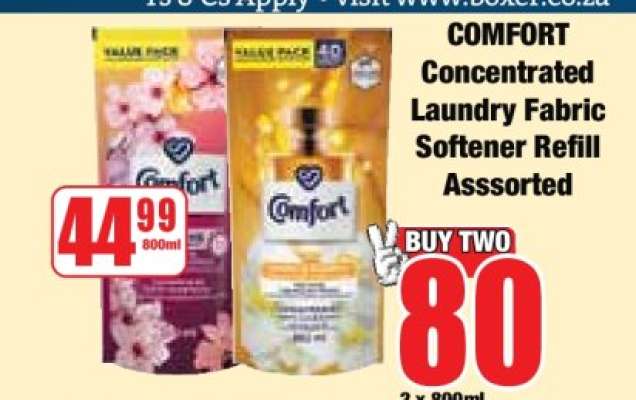 COMFORT Concentrated Laundry Fabric Softener Refill Assorted