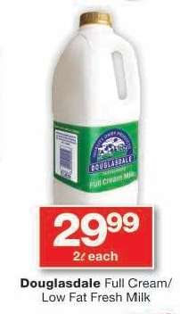 Douglasdale Full Cream/Low Fat Fresh Milk