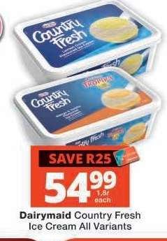 Dairymaid Country Fresh Ice Cream All Variants