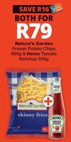 Nature’s Garden Frozen Potato Chips & Heinz Tomato Ketchup